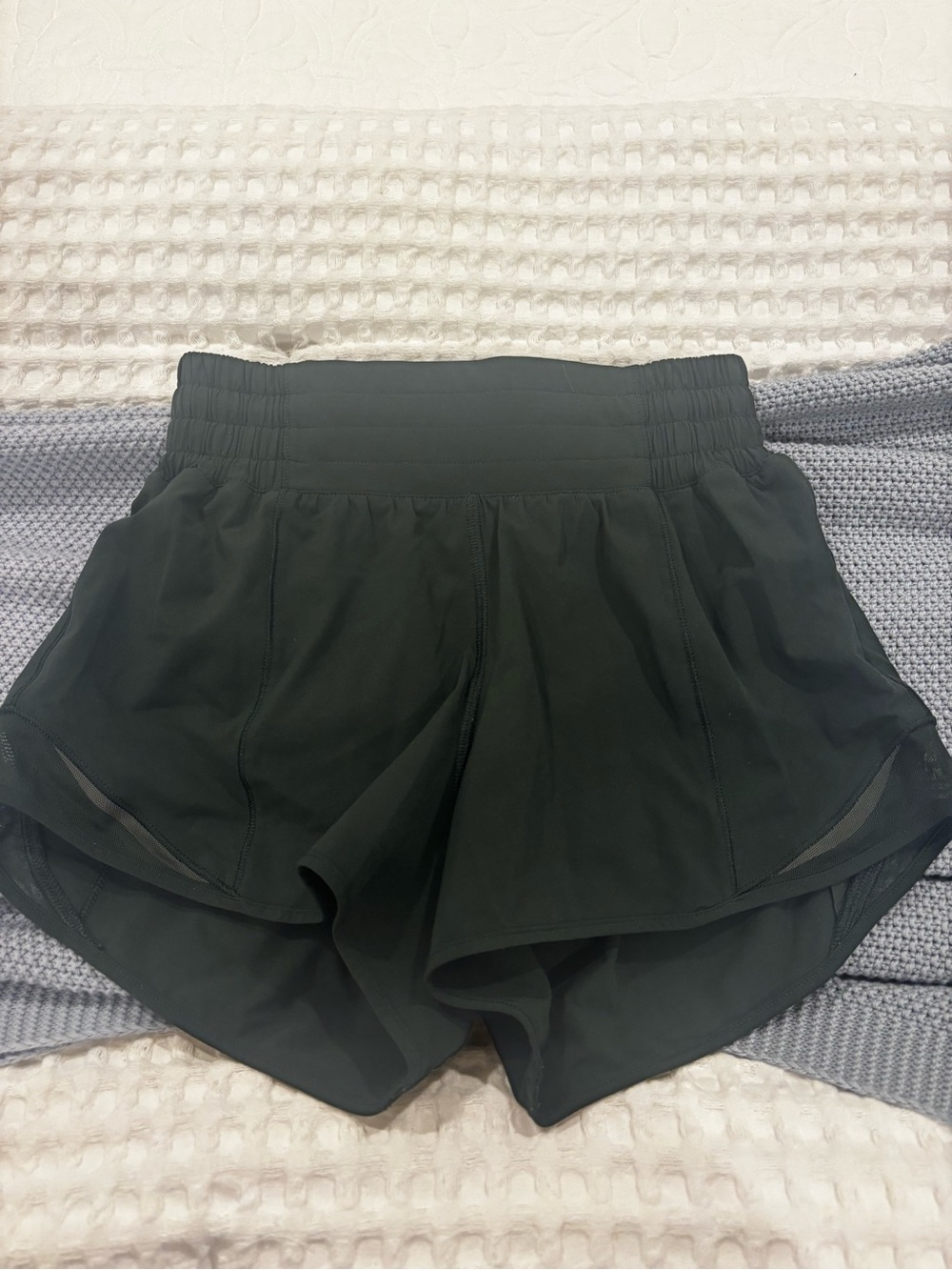 lululemon athletica dark green layered athletic skort